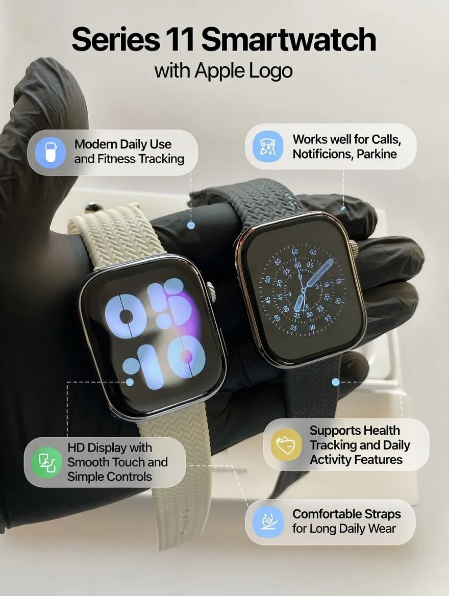 Apple Logo Series 11 Smartwatch with always on Display
